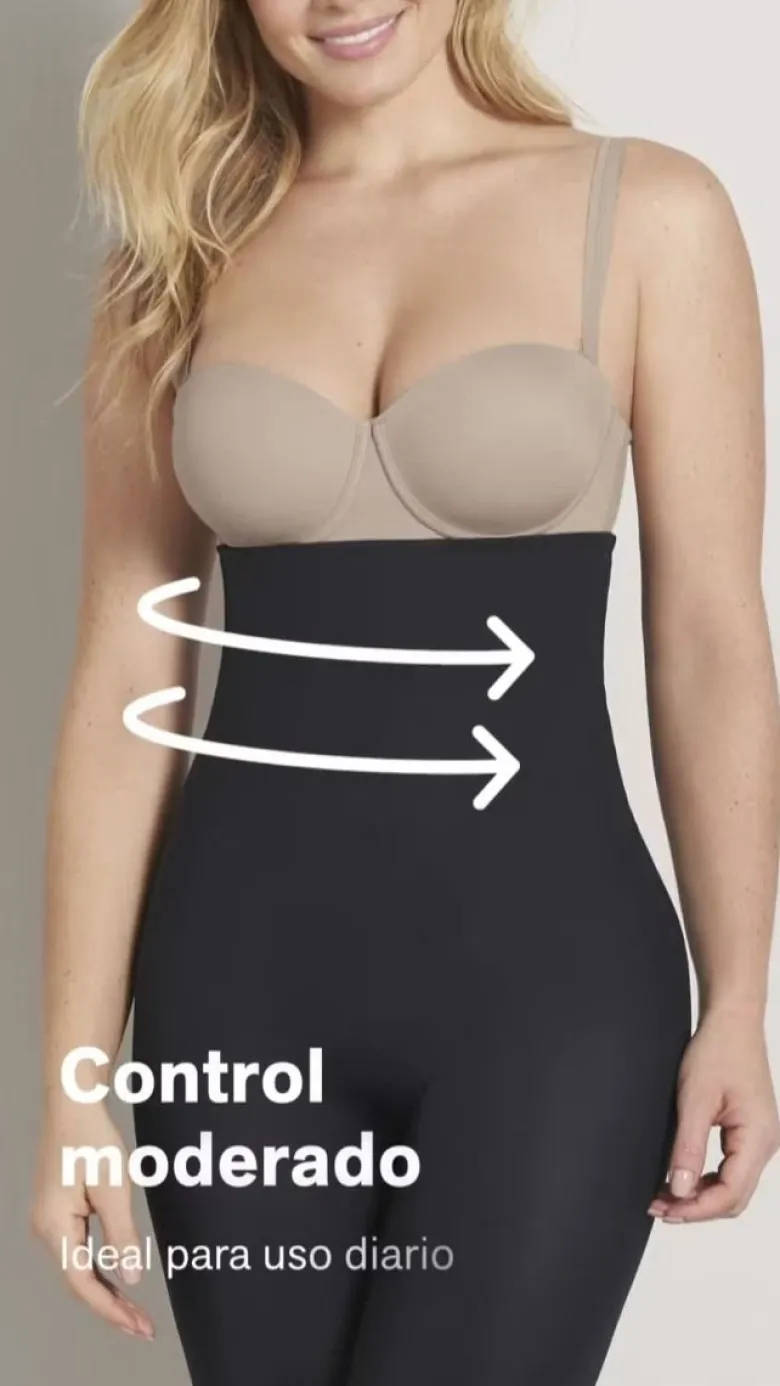 Faja pantalon alta con control moderado en abdomen y cintura Leonisa 012987