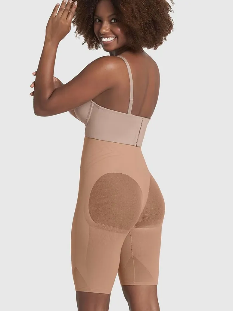 Faja pantalon alta media pierna invisible levanta glúteos Leonisa 012807M