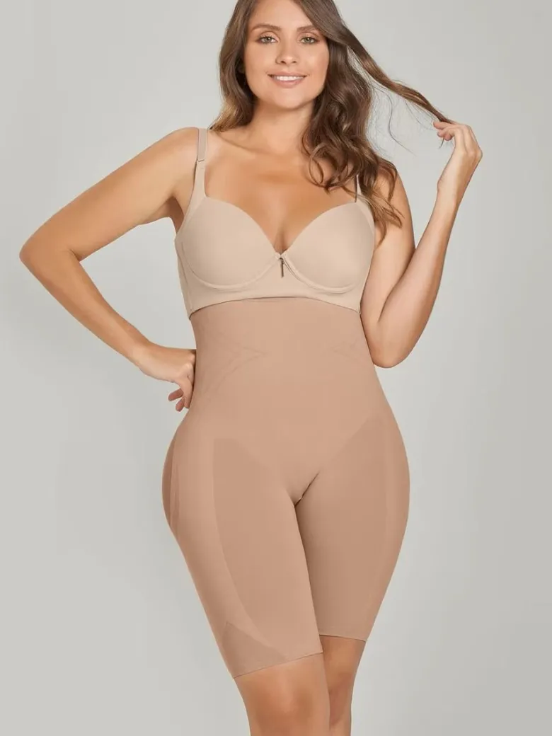 Faja pantalon alta media pierna invisible levanta glúteos Leonisa 012807M