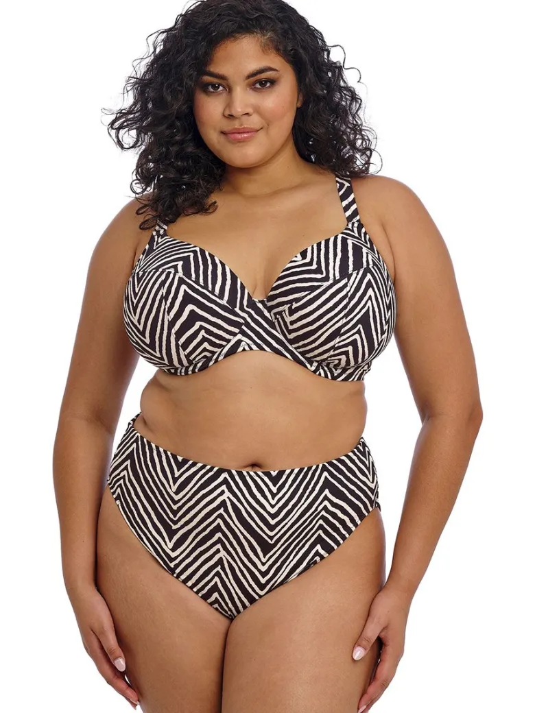 Parte de arriba Bikini Elomi Swim Fiji Falls Plunge con aros Black