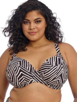 Parte de arriba Bikini Elomi Swim Fiji Falls Plunge con aros Black