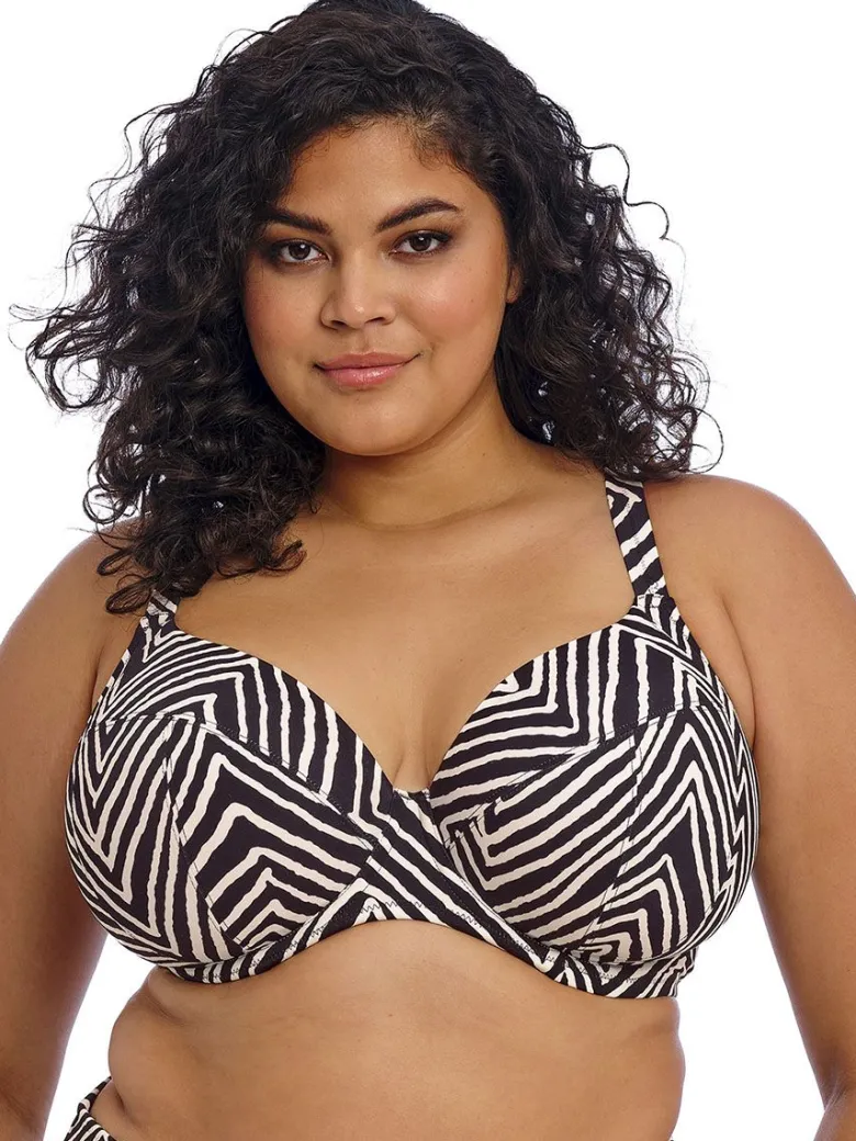 Parte de arriba Bikini Elomi Swim Fiji Falls Plunge con aros Black