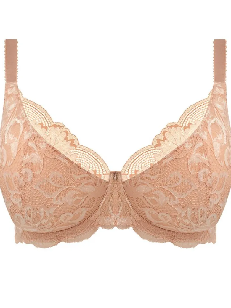 Sujetador con relleno y con aros Fantasie Emmaline Padded Plunge Natural Beige
